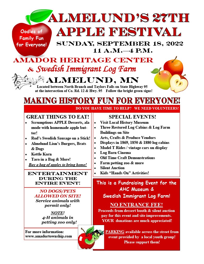 Almelund's 27th Apple Festival - Chisago Lakes Visitor Bureau