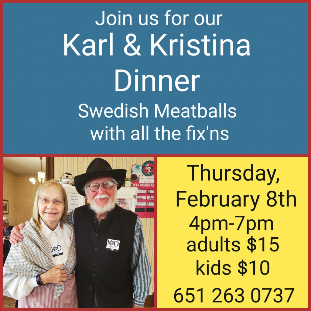 Karl & Kristina Swedish Meatball Dinner - Chisago Lakes Visitor Bureau